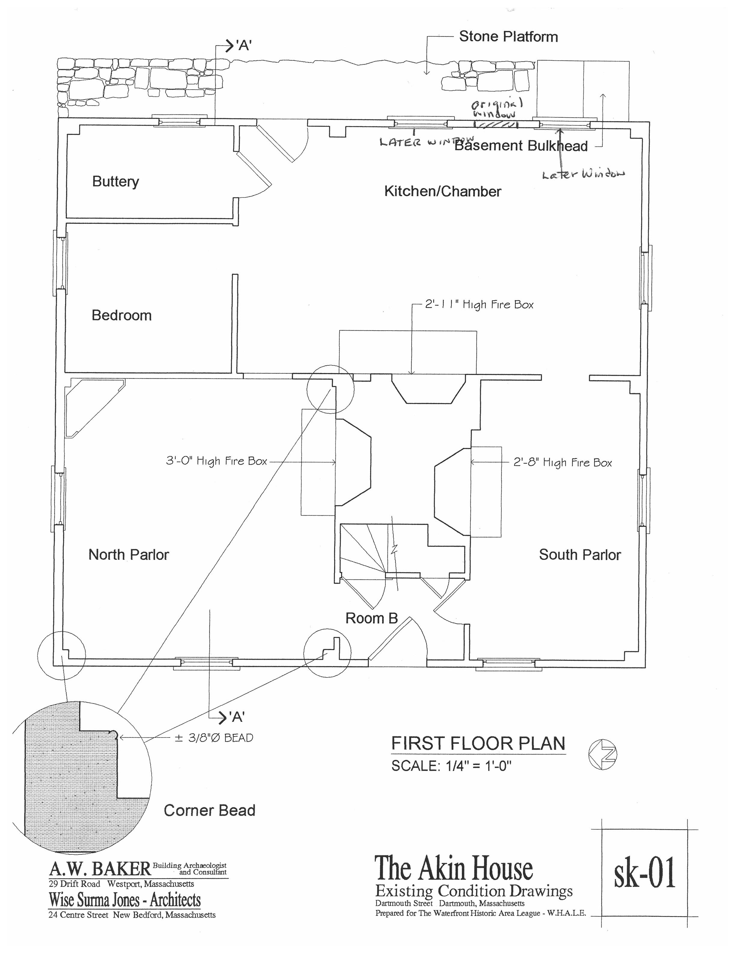 Akin House, First Floor Plan