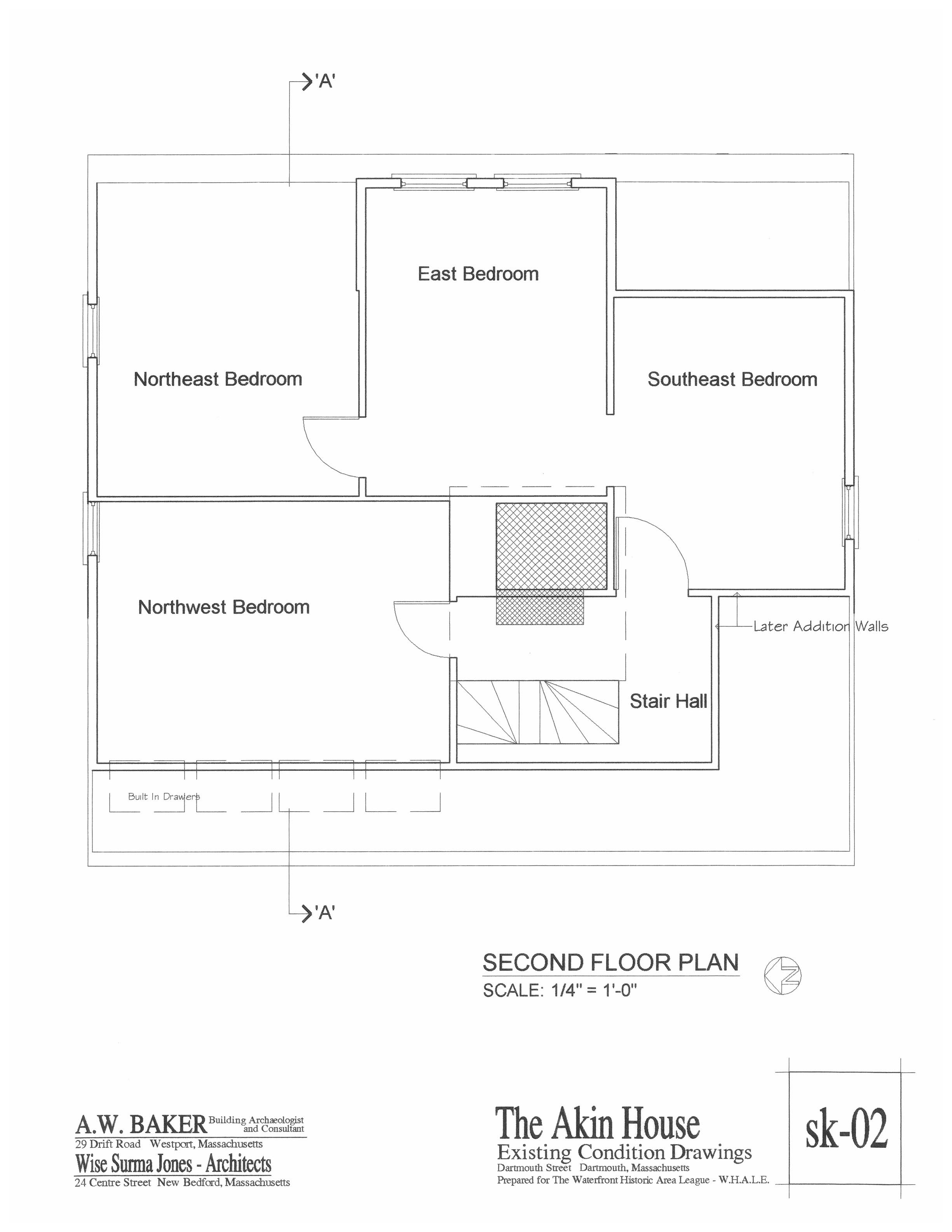 Akin House, Second Floor Plan