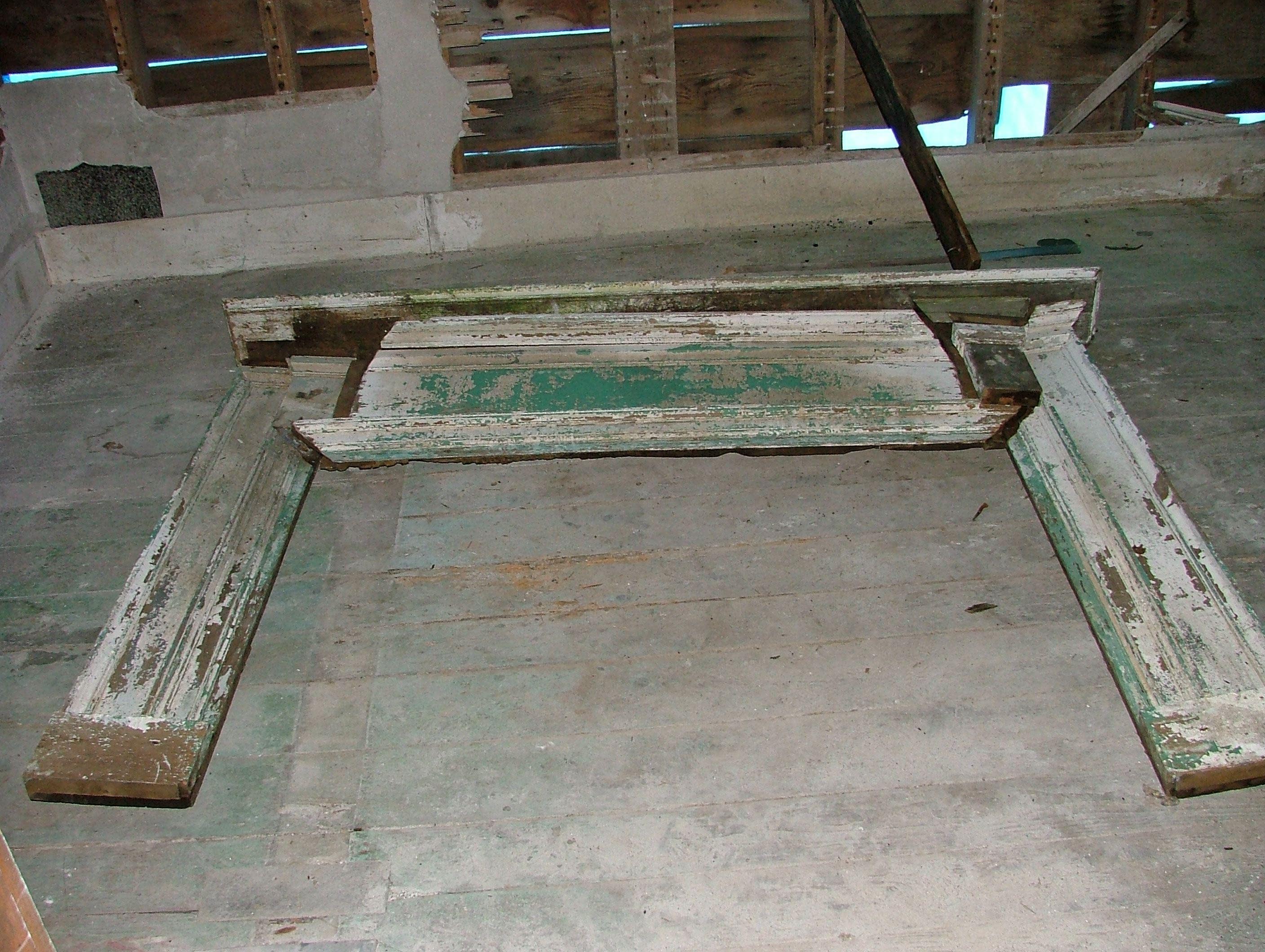 The pieces for the mantle in the second floor Southeast Chamber were recovered from the dump in the front yard and reconstructed.