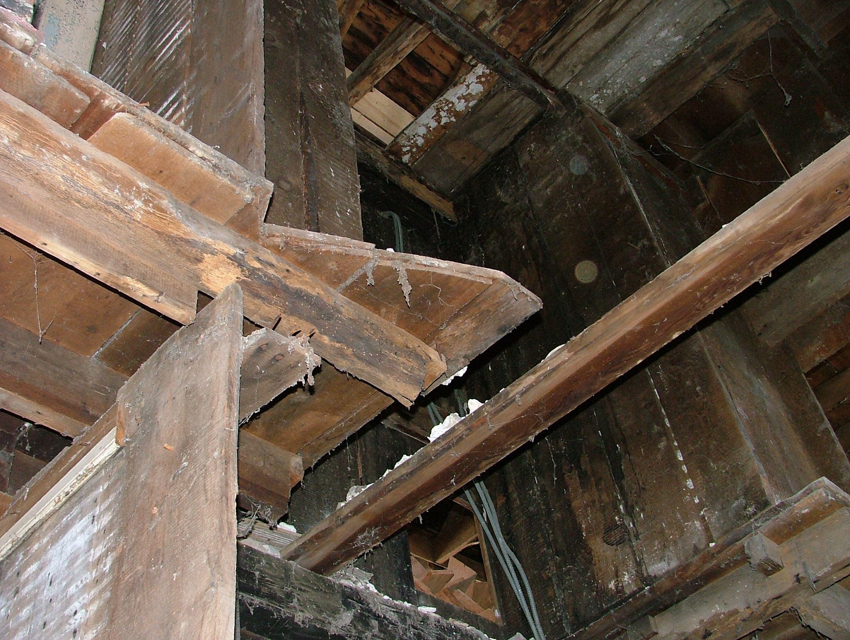 Behind the South Chamber Firebox. Showing the construction and history