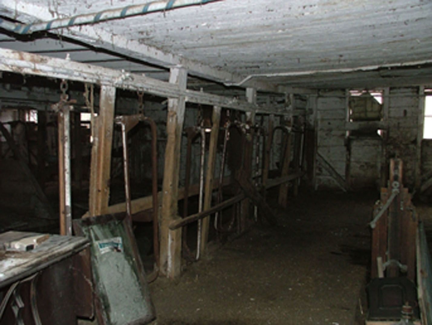 Interior of Barn on Cory Farmstead