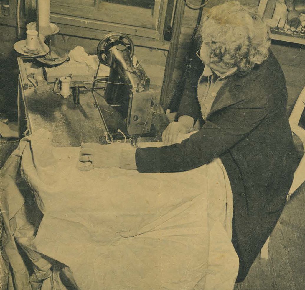  Jane, in her later years at Herreshoff, sewing sails